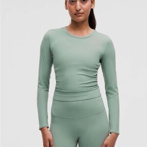 lululemon athletica All It Takes Back-Twist Ribbed Long-Sleeve Shirt crater blue